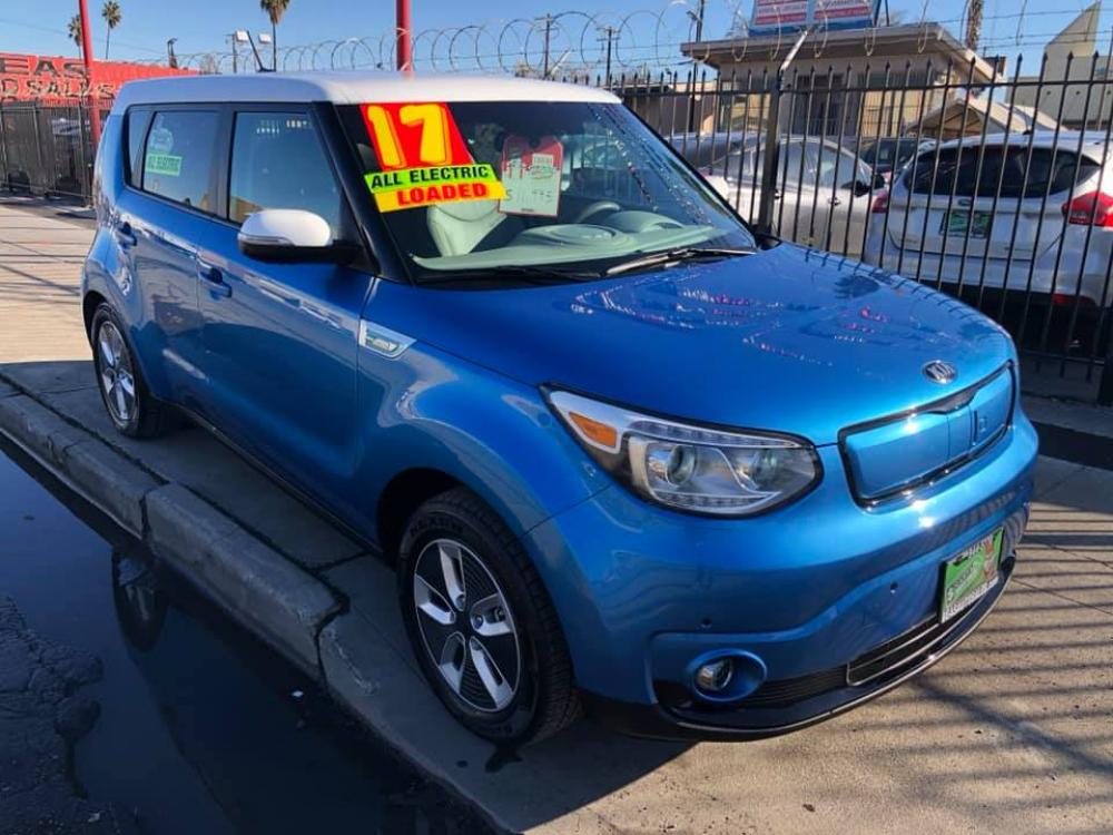 2017 BLUE Kia Soul EV + (KNDJX3AE4H7) with an ELECTRIC engine, 1A transmission, located at 744 E Miner Ave, Stockton, CA, 95202, (209) 944-5770, 37.956863, -121.282082 - Photo #0