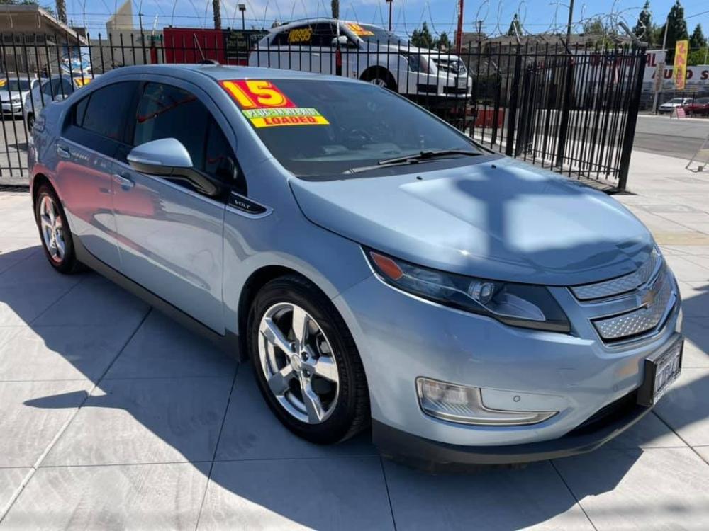 2015 SILVER TOPAZ Chevrolet Volt Premium w/ Navigation (1G1RD6E46FU) with an ELECTRIC engine, Continuously Variable Transmission transmission, located at 744 E Miner Ave, Stockton, CA, 95202, (209) 944-5770, 37.956863, -121.282082 - Photo #0