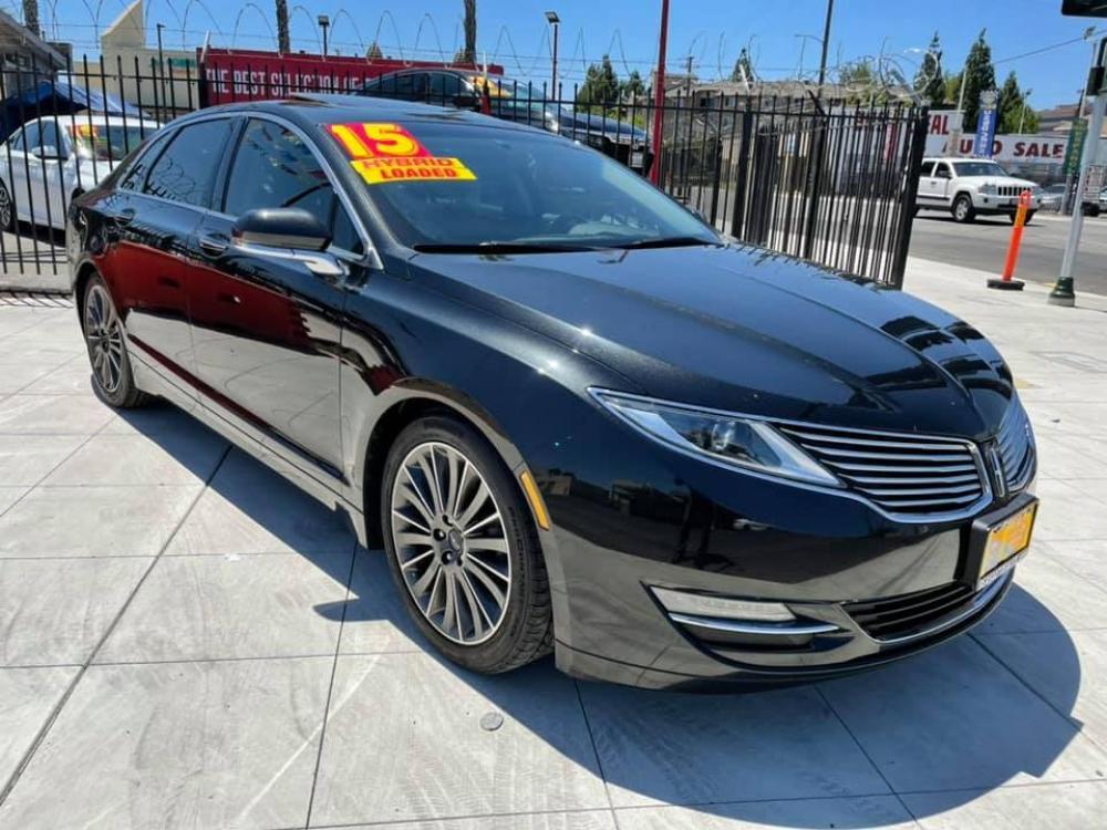 2015 BLACK Lincoln MKZ Hybrid Sedan (3LN6L2LU5FR) with an 2.0L L4 DOHC 16V HYBRID engine, Continuously Variable Transmission transmission, located at 744 E Miner Ave, Stockton, CA, 95202, (209) 944-5770, 37.956863, -121.282082 - Photo #0