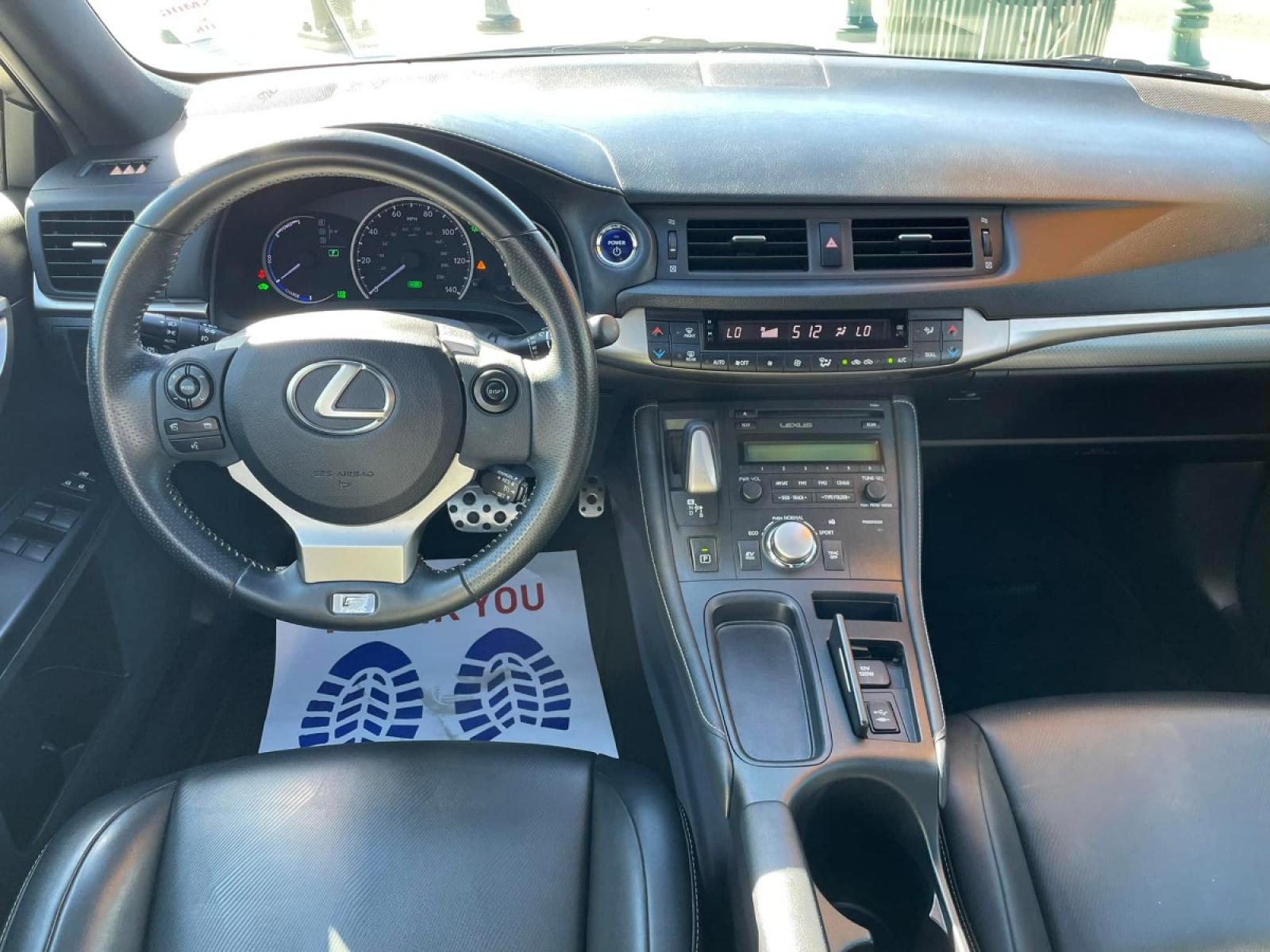 2015 WHITE Lexus CT 200h Base (JTHKD5BH0F2) with an 1.8L L4 HYBRID engine, Continuously Variable Transmission transmission, located at 744 E Miner Ave, Stockton, CA, 95202, (209) 944-5770, 37.956863, -121.282082 - Photo #10