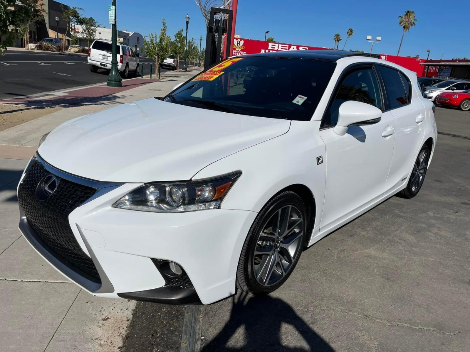 2015 WHITE Lexus CT 200h Base (JTHKD5BH0F2) with an 1.8L L4 HYBRID engine, Continuously Variable Transmission transmission, located at 744 E Miner Ave, Stockton, CA, 95202, (209) 944-5770, 37.956863, -121.282082 - Photo #4