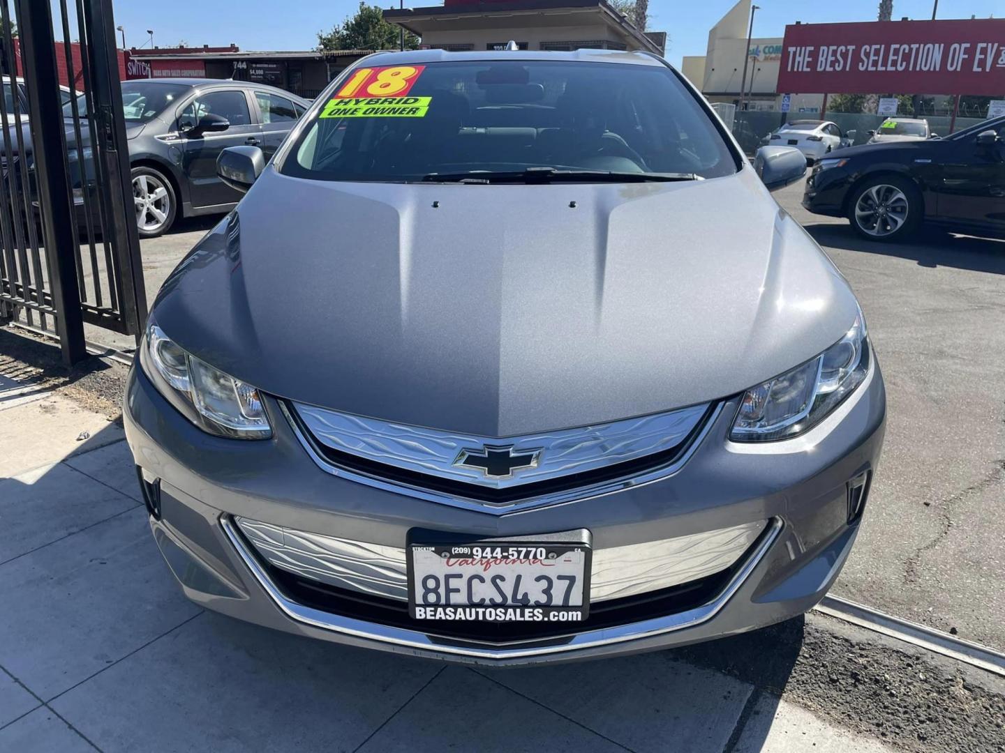 2018 DARK GRAY Chevrolet Volt LT (1G1RC6S51JU) with an 1.5L L4 DOHC 16V engine, CVT transmission, located at 744 E Miner Ave, Stockton, CA, 95202, (209) 944-5770, 37.956863, -121.282082 - Photo#2