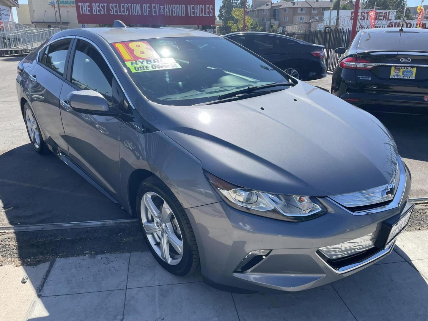 2018 DARK GRAY Chevrolet Volt LT (1G1RC6S51JU) with an 1.5L L4 DOHC 16V engine, CVT transmission, located at 744 E Miner Ave, Stockton, CA, 95202, (209) 944-5770, 37.956863, -121.282082 - Photo#0