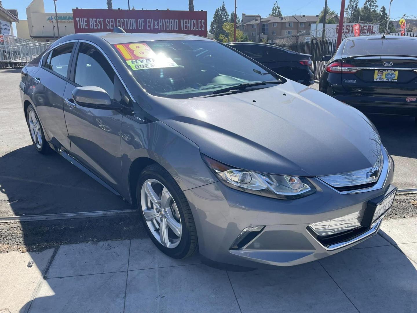 2018 DARK GRAY Chevrolet Volt LT (1G1RC6S51JU) with an 1.5L L4 DOHC 16V engine, CVT transmission, located at 744 E Miner Ave, Stockton, CA, 95202, (209) 944-5770, 37.956863, -121.282082 - Photo#1