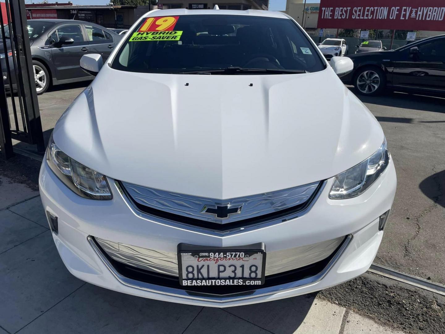 2019 WHITE Chevrolet Volt LT (1G1RC6S58KU) with an 1.5L L4 DOHC 16V engine, CVT transmission, located at 744 E Miner Ave, Stockton, CA, 95202, (209) 944-5770, 37.956863, -121.282082 - Photo#2