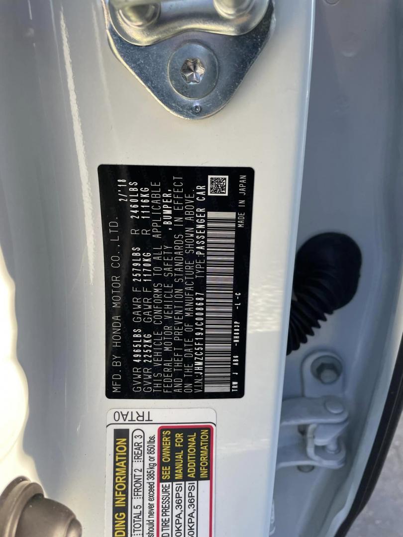 2018 WHITE Honda Clarity Plug-In Hybrid (JHMZC5F19JC) with an 1.5L L4 DOHC 16V HYBRID engine, CVT transmission, located at 744 E Miner Ave, Stockton, CA, 95202, (209) 944-5770, 37.956863, -121.282082 - Photo#9