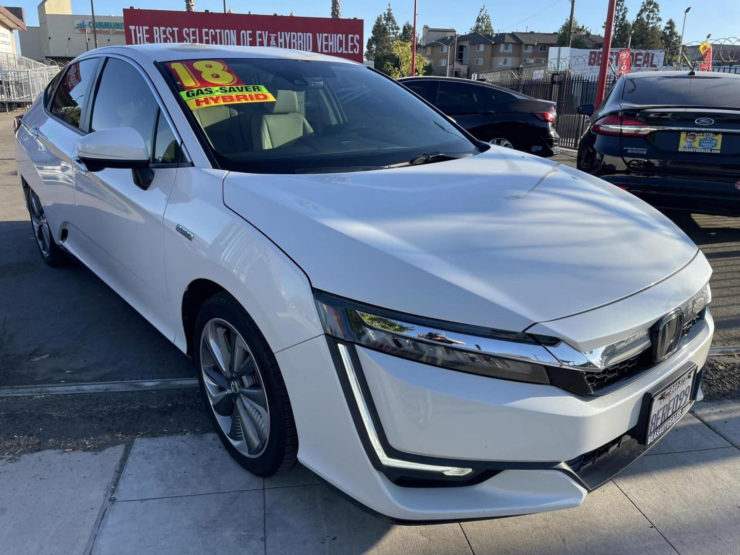2018 WHITE Honda Clarity Plug-In Hybrid (JHMZC5F19JC) with an 1.5L L4 DOHC 16V HYBRID engine, CVT transmission, located at 744 E Miner Ave, Stockton, CA, 95202, (209) 944-5770, 37.956863, -121.282082 - Photo#0