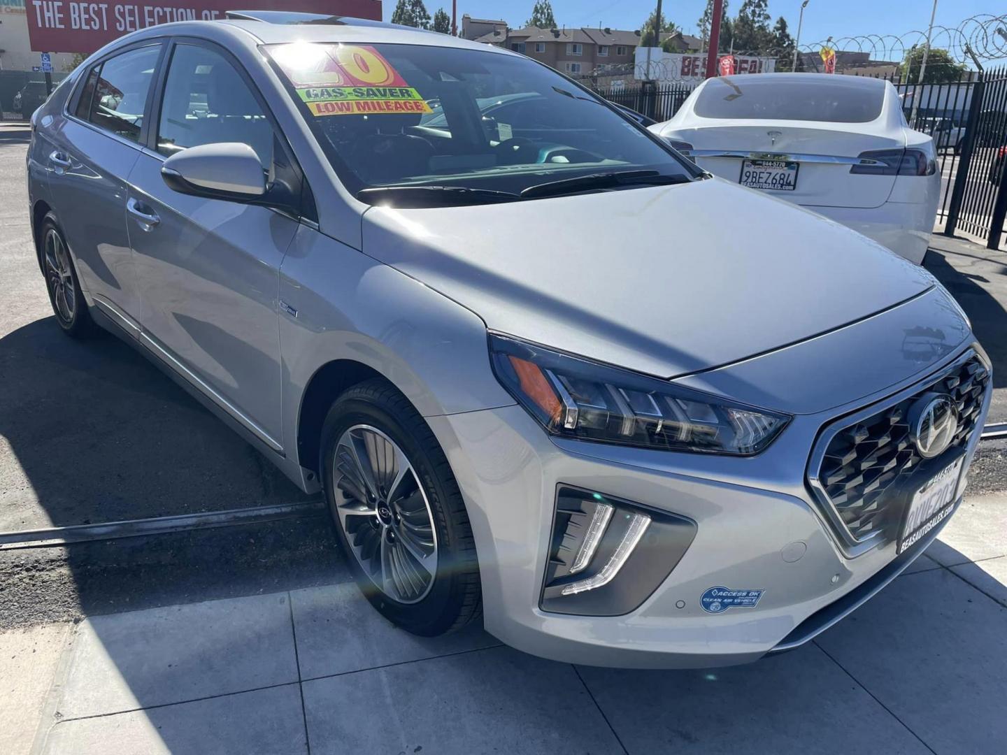 2020 SILVER Hyundai Ioniq Plug-In Hybrid Limited (KMHCX5LD2LU) with an 1.6L L4 DOHC 16V HYBRID engine, 6A transmission, located at 744 E Miner Ave, Stockton, CA, 95202, (209) 944-5770, 37.956863, -121.282082 - PLUS TAXES AND FEES - Photo#0