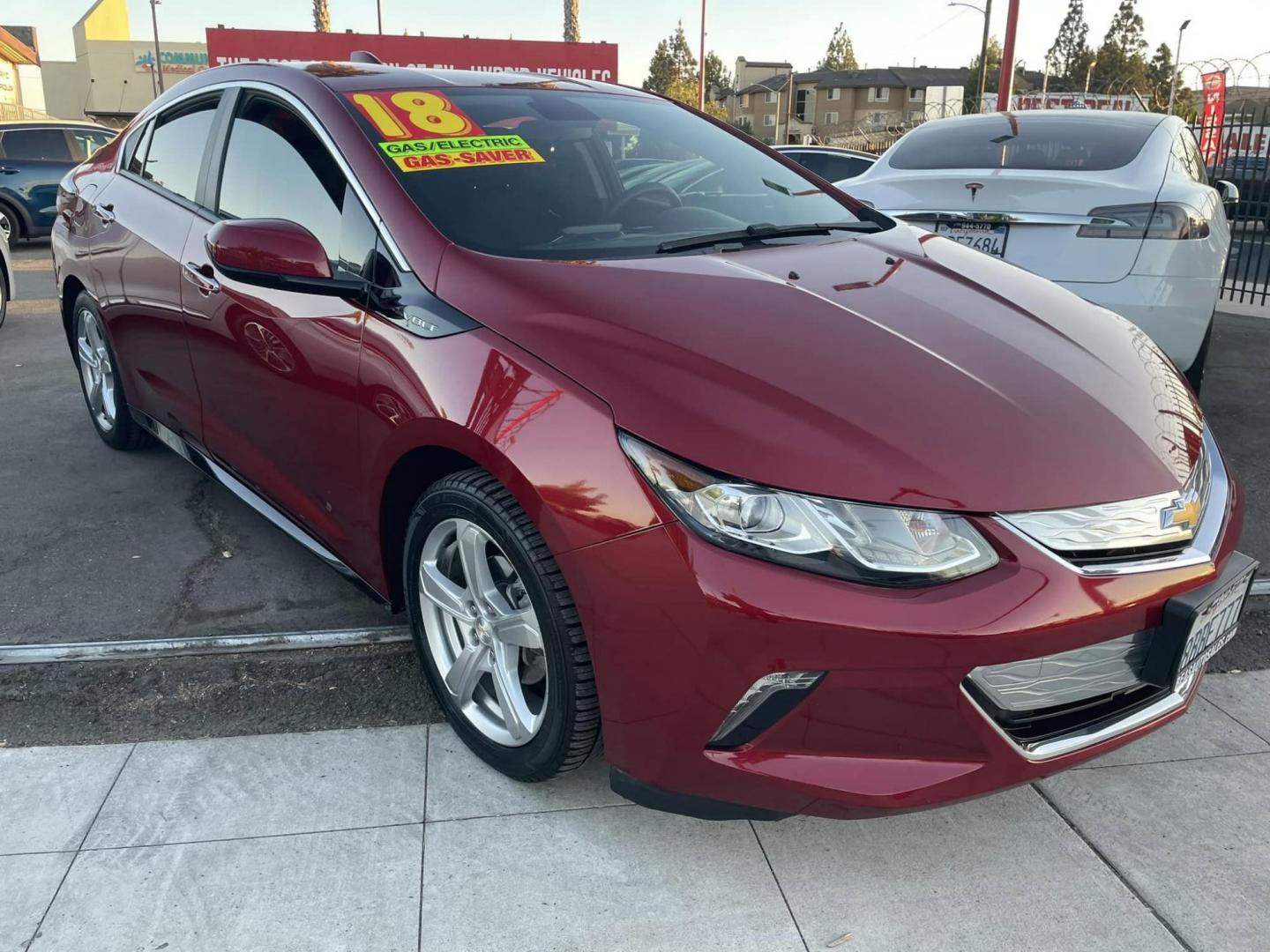 2018 RED Chevrolet Volt LT (1G1RC6S56JU) with an 1.5L L4 DOHC 16V engine, CVT transmission, located at 744 E Miner Ave, Stockton, CA, 95202, (209) 944-5770, 37.956863, -121.282082 - Photo#0
