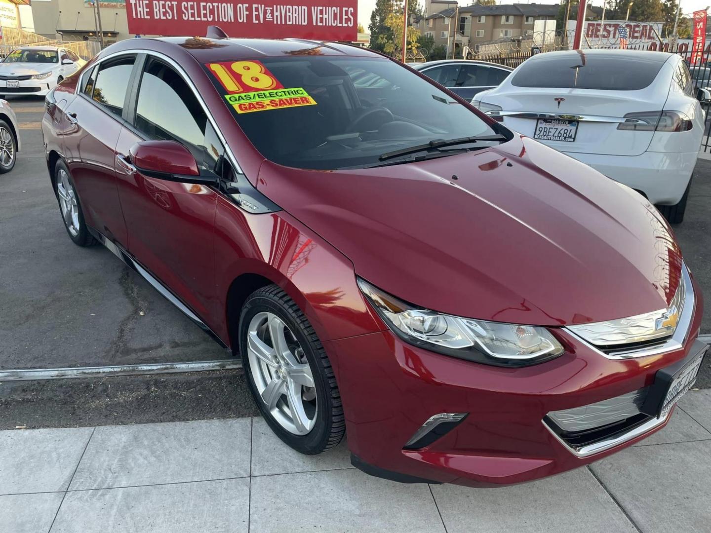 2018 RED Chevrolet Volt LT (1G1RC6S56JU) with an 1.5L L4 DOHC 16V engine, CVT transmission, located at 744 E Miner Ave, Stockton, CA, 95202, (209) 944-5770, 37.956863, -121.282082 - Photo#1