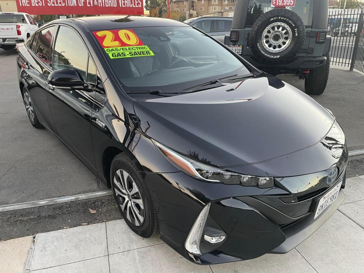 2020 RED /BLACK Toyota Prius Prime XLE (JTDKARFP9L3) with an 1.8L L4 DOHC 16V HYBRID engine, CVT transmission, located at 744 E Miner Ave, Stockton, CA, 95202, (209) 944-5770, 37.956863, -121.282082 - Photo#1