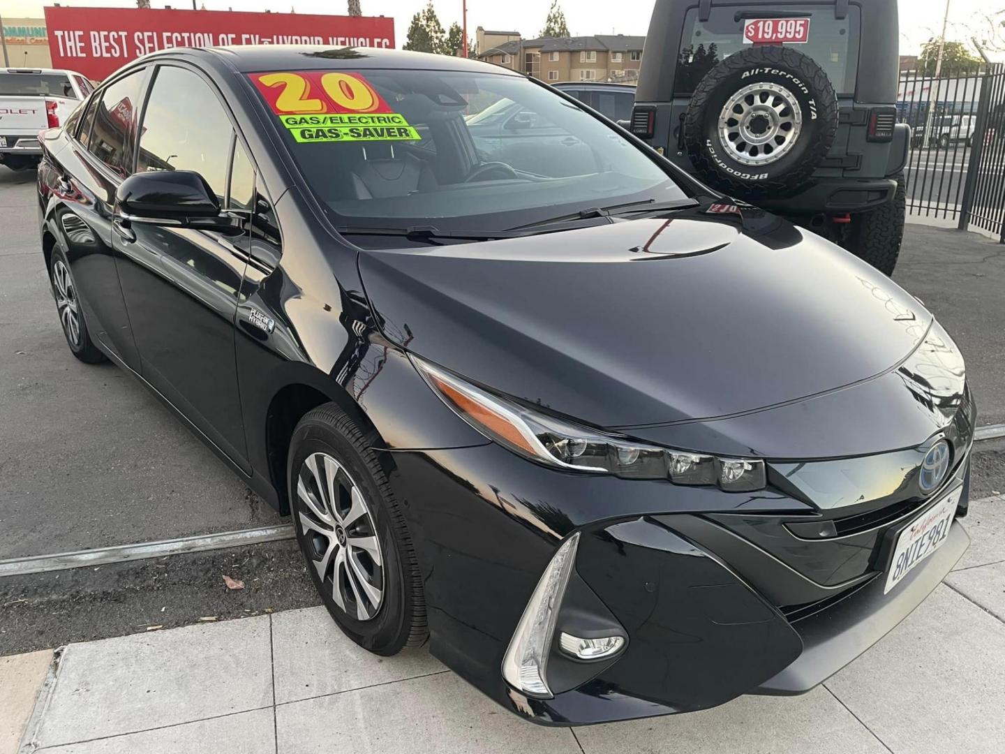 2020 RED /BLACK Toyota Prius Prime XLE (JTDKARFP9L3) with an 1.8L L4 DOHC 16V HYBRID engine, CVT transmission, located at 744 E Miner Ave, Stockton, CA, 95202, (209) 944-5770, 37.956863, -121.282082 - Photo#0