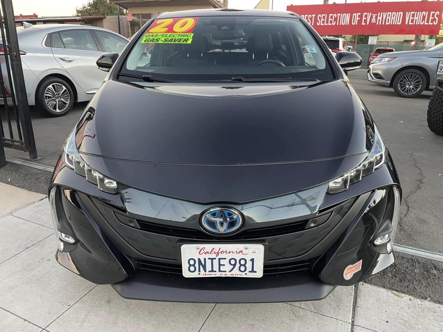 2020 RED /BLACK Toyota Prius Prime XLE (JTDKARFP9L3) with an 1.8L L4 DOHC 16V HYBRID engine, CVT transmission, located at 744 E Miner Ave, Stockton, CA, 95202, (209) 944-5770, 37.956863, -121.282082 - Photo#2
