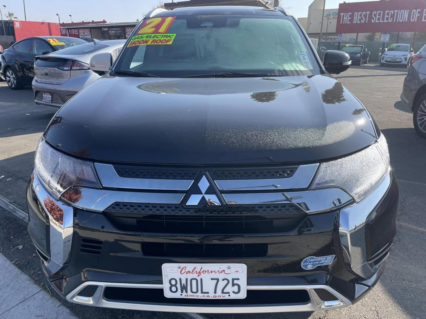 2021 RUBY BLACK Mitsubishi Outlander PHEV SEL (JA4J2VA72MZ) with an 2.0L L4 DOHC 16V HYBRID engine, 1A transmission, located at 744 E Miner Ave, Stockton, CA, 95202, (209) 944-5770, 37.956863, -121.282082 - Photo#1