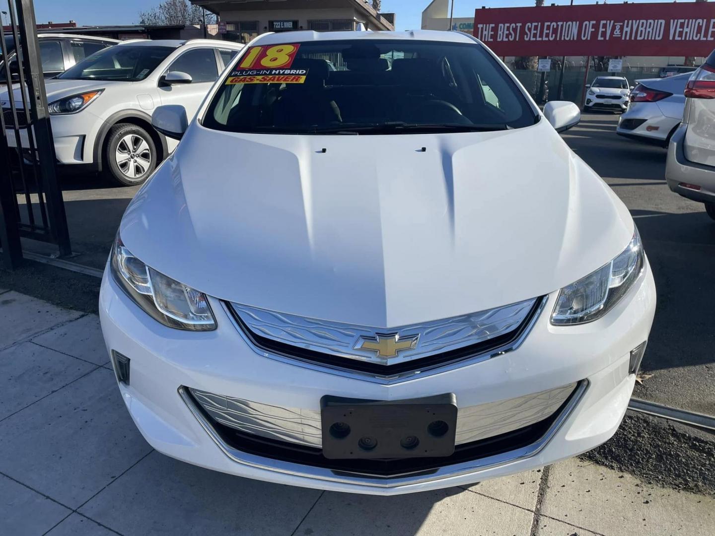 2018 WHITE Chevrolet Volt LT (1G1RC6S51JU) with an 1.5L L4 DOHC 16V engine, CVT transmission, located at 744 E Miner Ave, Stockton, CA, 95202, (209) 944-5770, 37.956863, -121.282082 - Photo#2