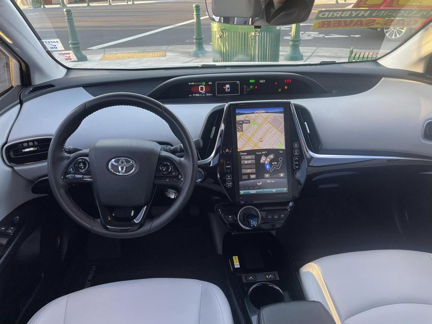 2021 WHITE Toyota Prius Prime LE (JTDKAMFP0M3) with an 1.8L L4 DOHC 16V HYBRID engine, CVT transmission, located at 744 E Miner Ave, Stockton, CA, 95202, (209) 944-5770, 37.956863, -121.282082 - PLUS TAXES AND FEES - Photo#7