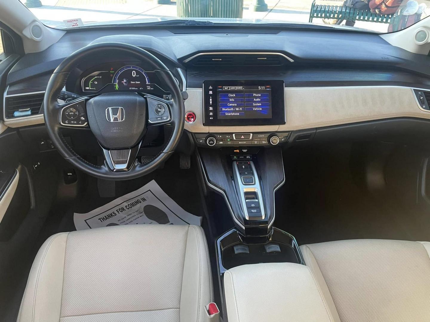 2019 Honda Clarity Touring Plug-In Hybrid (JHMZC5F35KC) with an 1.5L L4 DOHC 16V HYBRID engine, CVT transmission, located at 744 E Miner Ave, Stockton, CA, 95202, (209) 944-5770, 37.956863, -121.282082 - PLUS TAXES AND FEES NO CHAGRER AVAILABLE - Photo#7