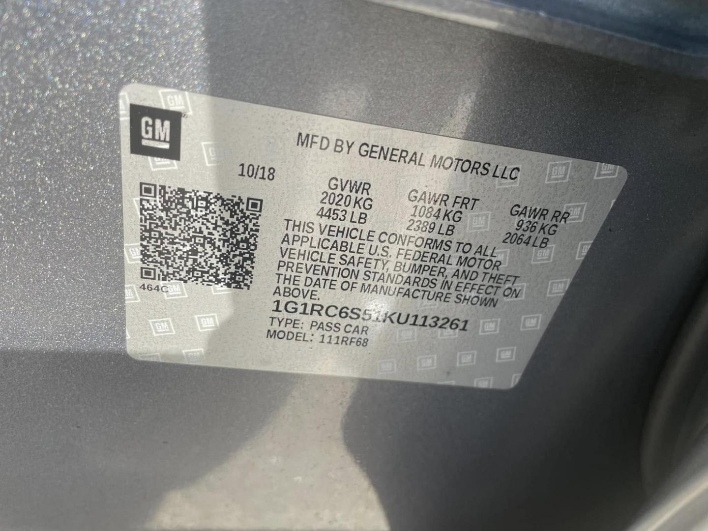 2019 Chevrolet Volt LT (1G1RC6S51KU) with an 1.5L L4 DOHC 16V engine, CVT transmission, located at 744 E Miner Ave, Stockton, CA, 95202, (209) 944-5770, 37.956863, -121.282082 - PLUS TAXES AND FEES NO CHARGER AVAILABLE - Photo#12