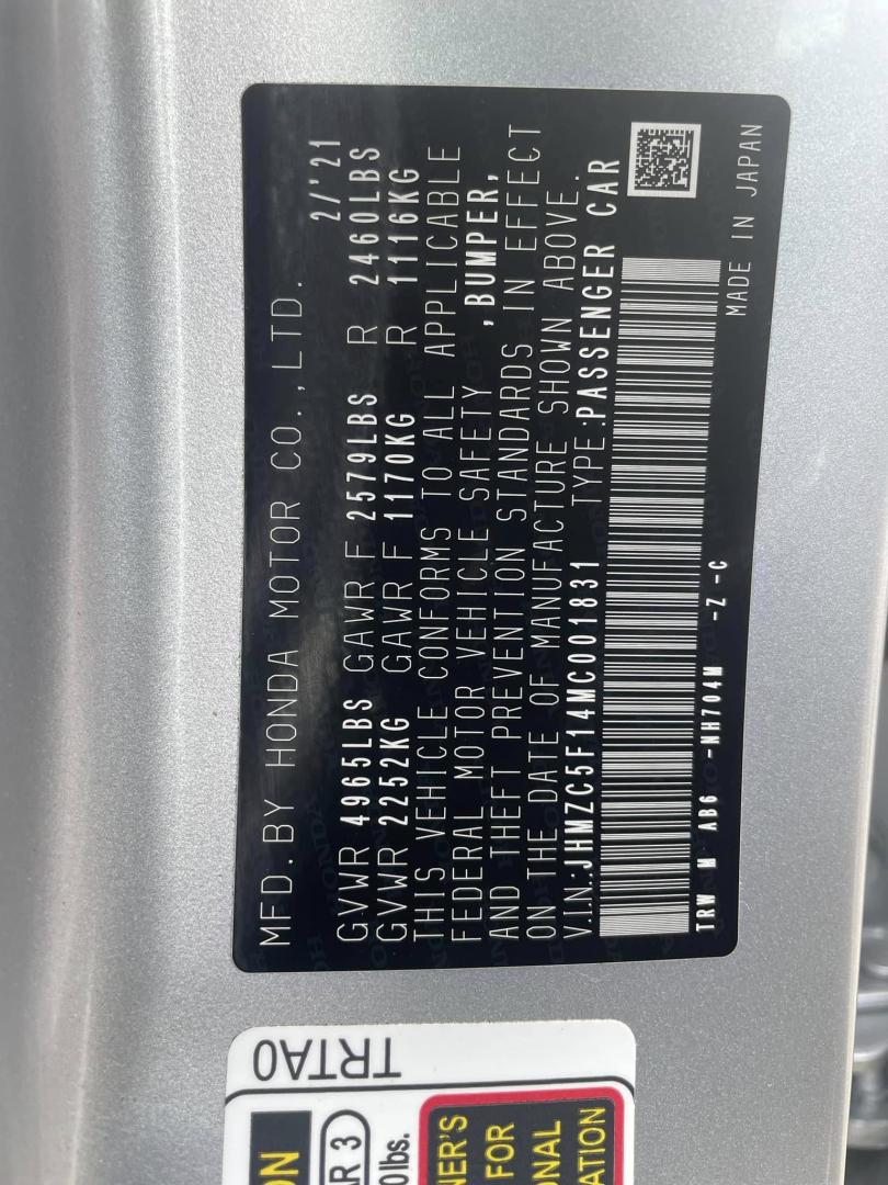 2021 Honda Clarity Plug-In Hybrid (JHMZC5F14MC) with an 1.5L L4 DOHC 16V HYBRID engine, CVT transmission, located at 744 E Miner Ave, Stockton, CA, 95202, (209) 944-5770, 37.956863, -121.282082 - PLUS TAXES AND FEES NO CHARGER AVAILABLE - Photo#11