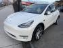 2021 WHITE Tesla Model Y Long Range AWD (5YJYGAEE3MF) with an ELECTRIC engine, 1A transmission, located at 744 E Miner Ave, Stockton, CA, 95202, (209) 944-5770, 37.956863, -121.282082 - Photo#3