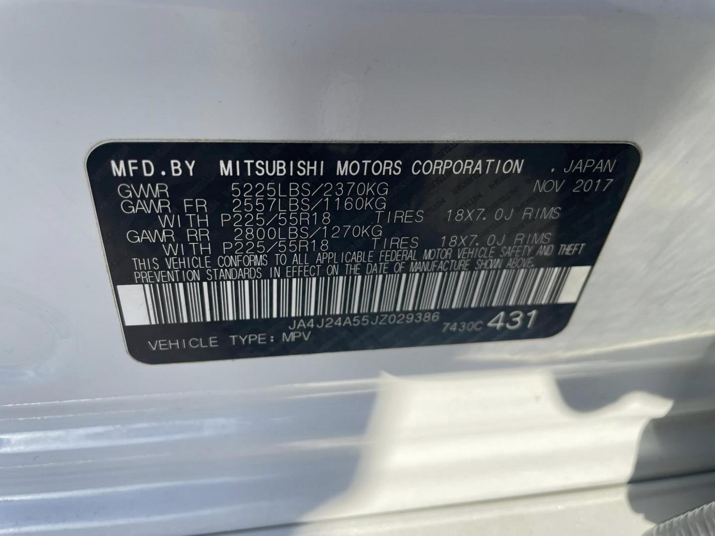 2018 WHITE Mitsubishi Outlander PHEV GT (JA4J24A55JZ) with an 2.0L L4 DOHC 16V HYBRID engine, 1A transmission, located at 744 E Miner Ave, Stockton, CA, 95202, (209) 944-5770, 37.956863, -121.282082 - Photo#16