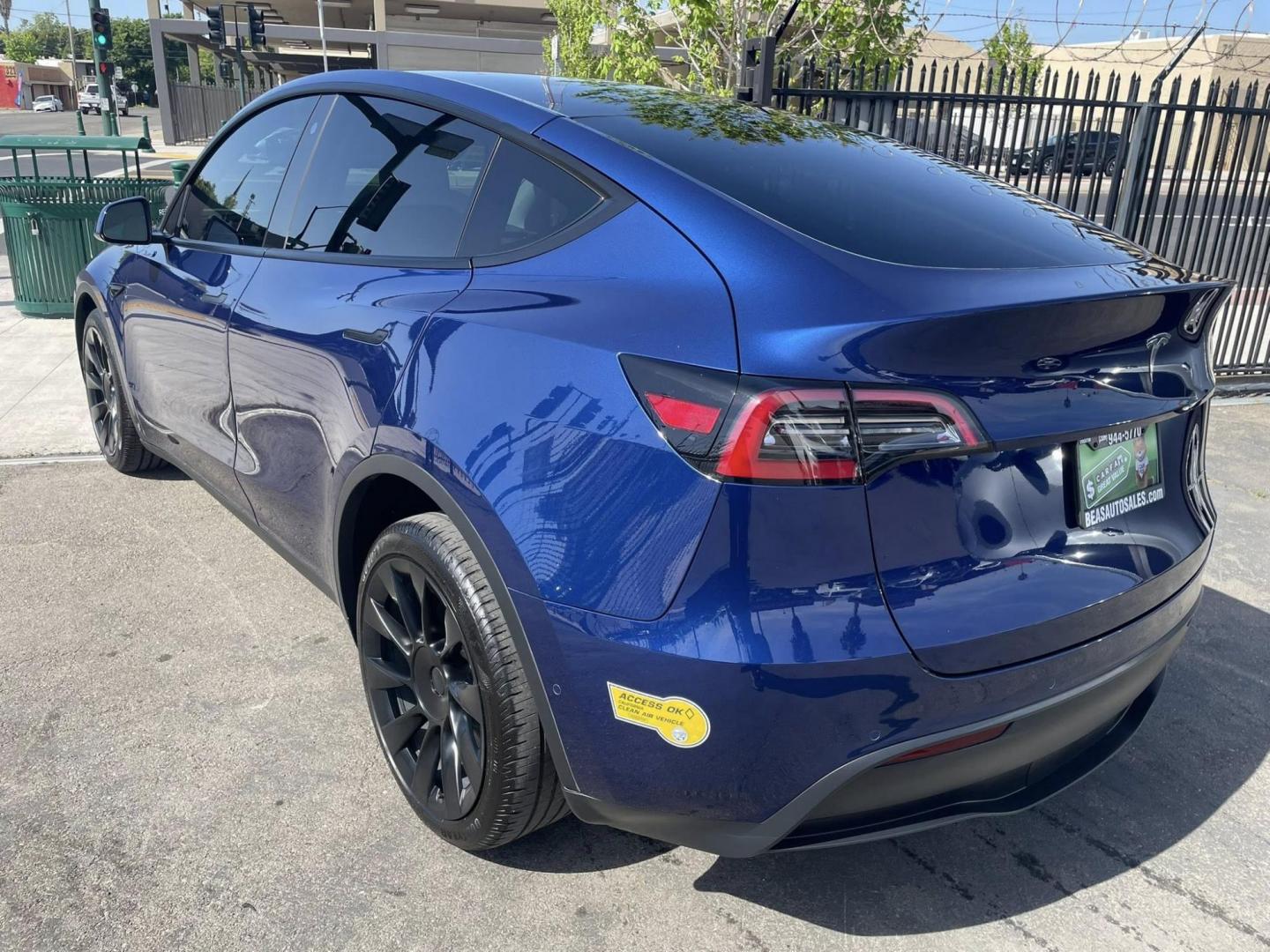 2022 Blue Tesla Model Y Long Range (7SAYGDEE7NF) with an ELECTRIC engine, 1A transmission, located at 744 E Miner Ave, Stockton, CA, 95202, (209) 944-5770, 37.956863, -121.282082 - Photo#13