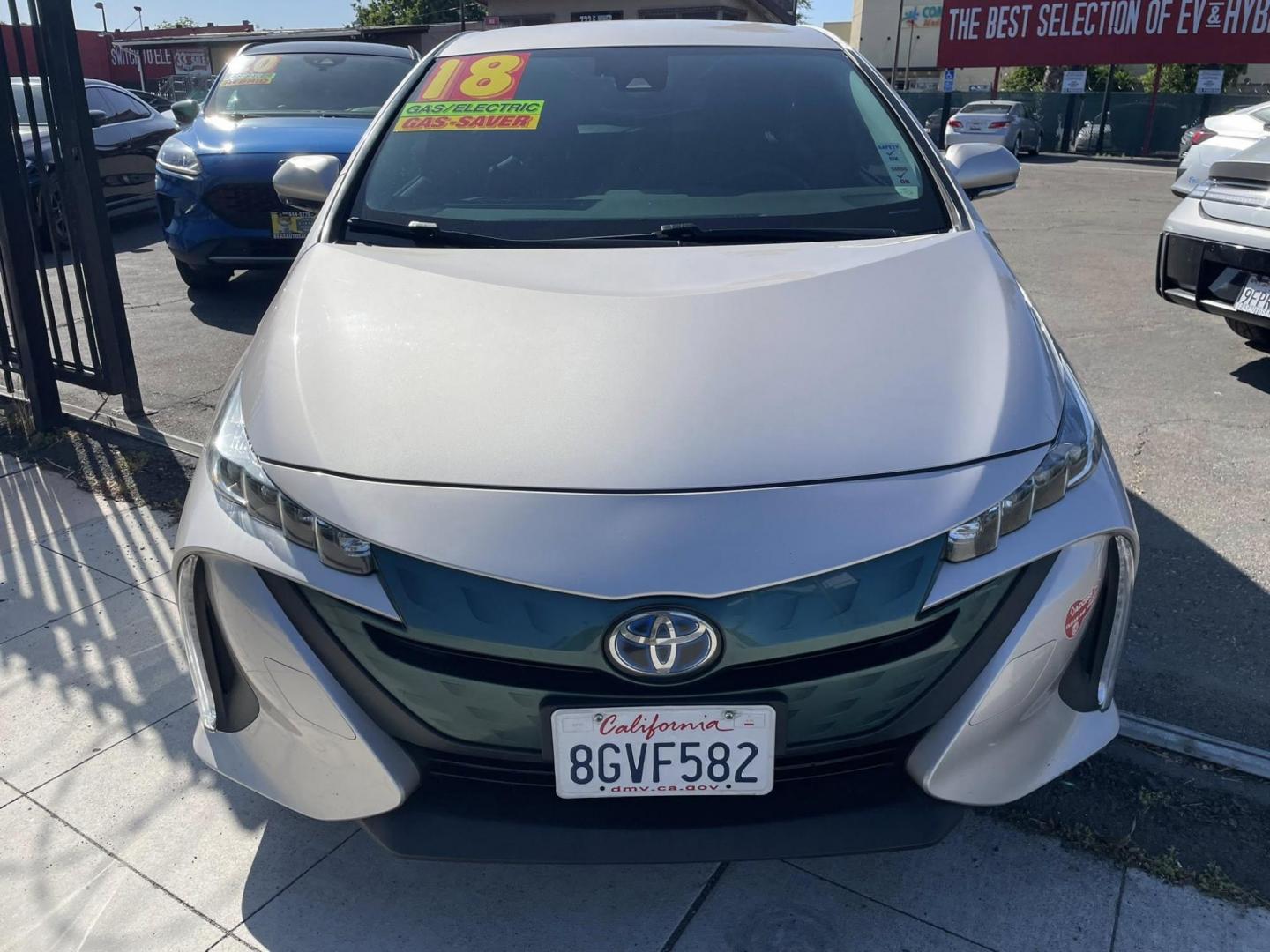 2018 Toyota Prius Prime Premium (JTDKARFP1J3) with an 1.8L L4 DOHC 16V HYBRID engine, CVT transmission, located at 744 E Miner Ave, Stockton, CA, 95202, (209) 944-5770, 37.956863, -121.282082 - Photo#2