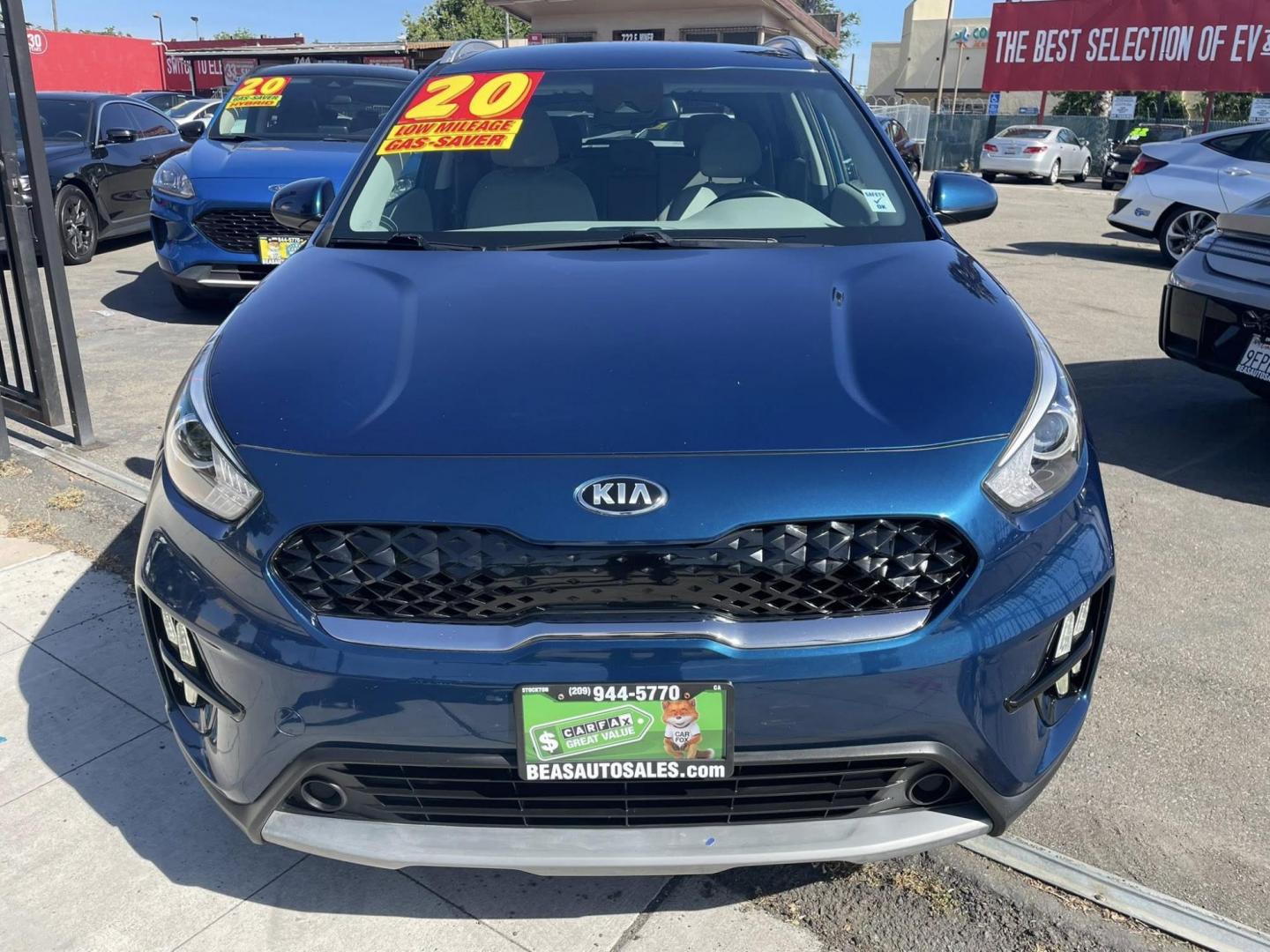 2020 Blue Kia Niro Plug In Hybrid LXS (KNDCM3LD7L5) , 6A transmission, located at 744 E Miner Ave, Stockton, CA, 95202, (209) 944-5770, 37.956863, -121.282082 - PLUS TAXES AND FEES NO CHARGER AVAILABLE - Photo#2