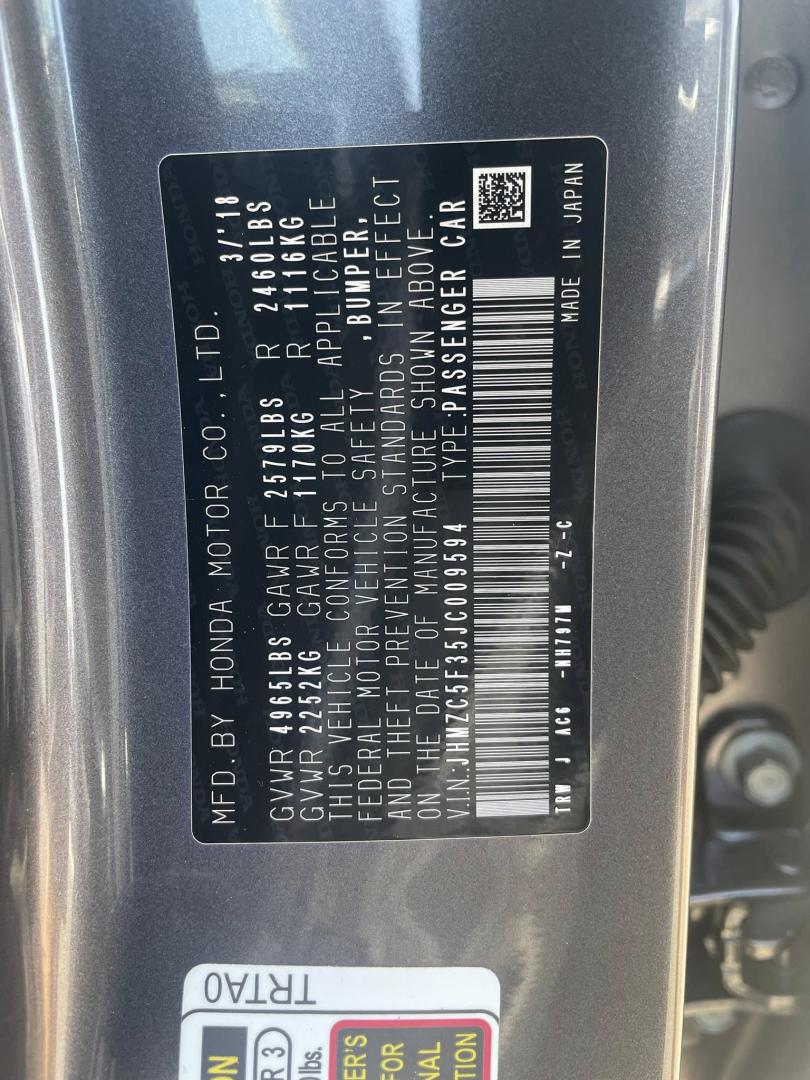2018 DARK GRAY Honda Clarity Touring Plug-In Hybrid (JHMZC5F35JC) with an 1.5L L4 DOHC 16V HYBRID engine, CVT transmission, located at 744 E Miner Ave, Stockton, CA, 95202, (209) 944-5770, 37.956863, -121.282082 - PLUS TAXES AND FEES NO CHARGER AVAILABLE - Photo#11