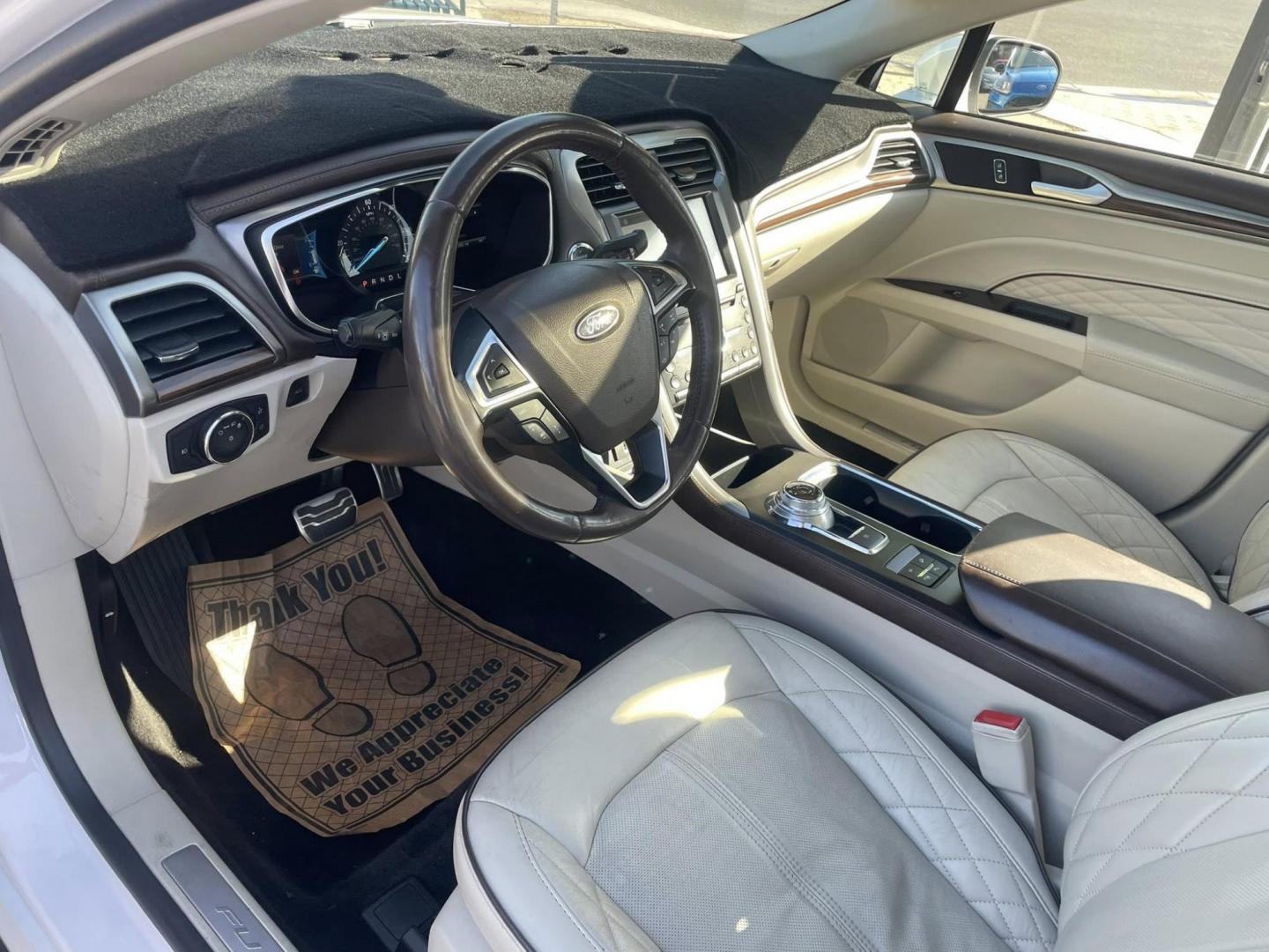2018 WHITE Ford Fusion Energi Titanium (3FA6P0SU2JR) with an 2.0L L4 DOHC 16V HYBRID engine, CVT transmission, located at 744 E Miner Ave, Stockton, CA, 95202, (209) 944-5770, 37.956863, -121.282082 - PLUS TAXES AND FEES NO CHARGER AVAILABLE - Photo#6