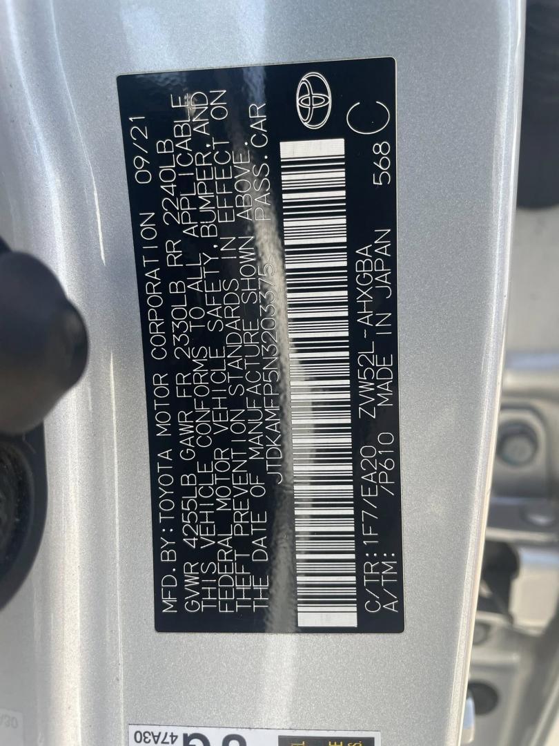 2022 Toyota Prius Prime LE (JTDKAMFP5N3) with an 1.8L L4 DOHC 16V HYBRID engine, CVT transmission, located at 744 E Miner Ave, Stockton, CA, 95202, (209) 944-5770, 37.956863, -121.282082 - PLUS TAXES AND FEES NO CHARGER AVAILABLE - Photo#14