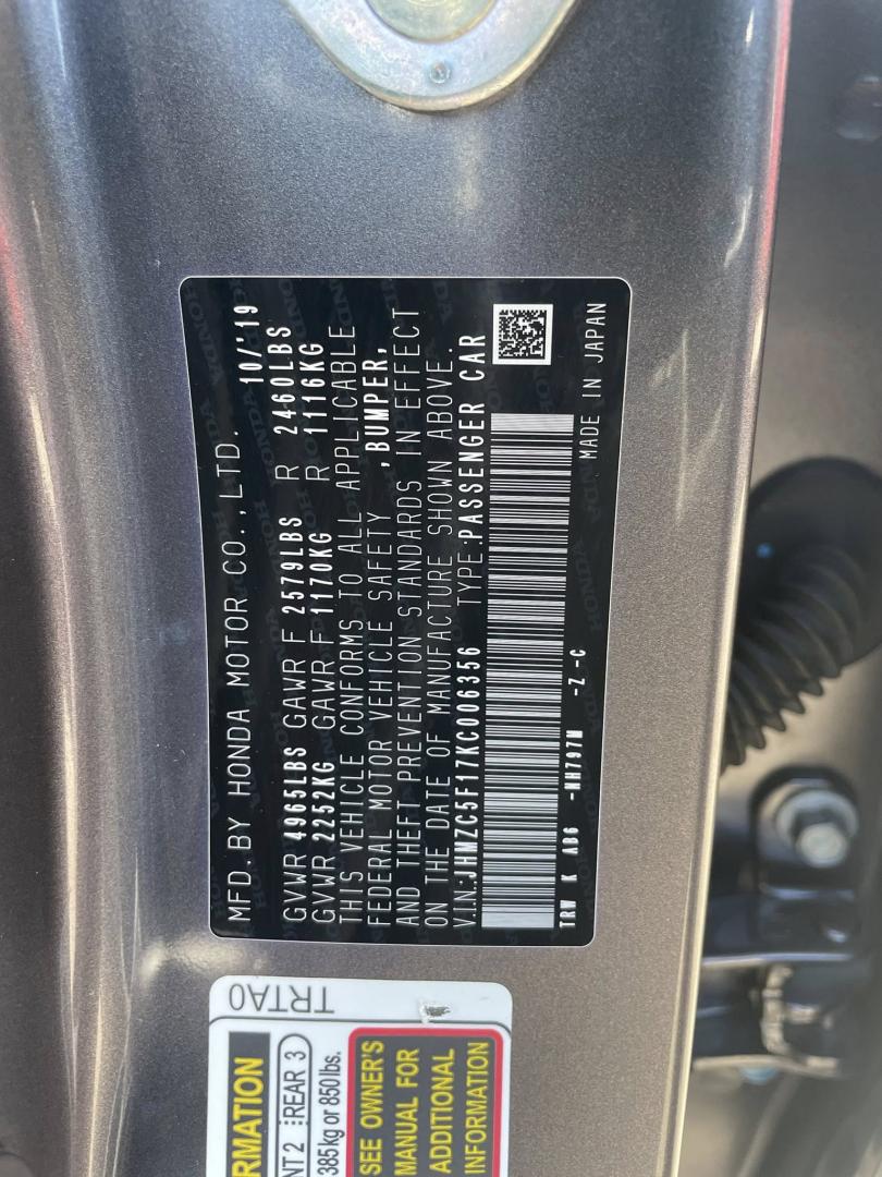 2019 Honda Clarity Plug-In Hybrid (JHMZC5F17KC) with an 1.5L L4 DOHC 16V HYBRID engine, CVT transmission, located at 744 E Miner Ave, Stockton, CA, 95202, (209) 944-5770, 37.956863, -121.282082 - Photo#14