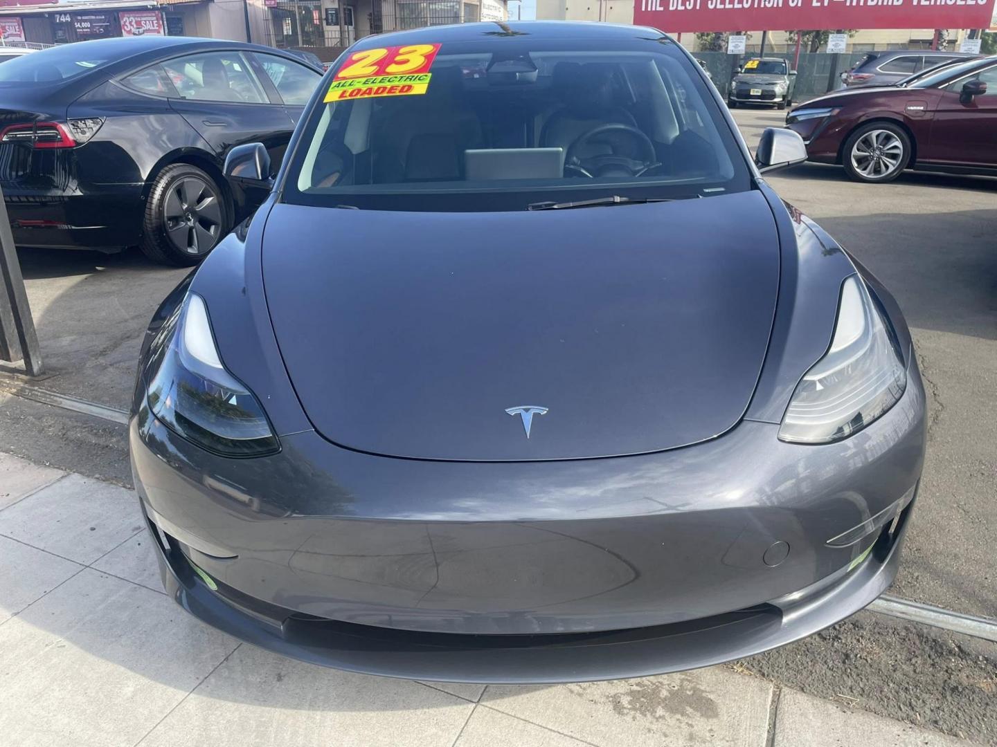 2023 Tesla Model 3 Standard Range Plus (5YJ3E1EA5PF) with an ELECTRIC engine, 1A transmission, located at 744 E Miner Ave, Stockton, CA, 95202, (209) 944-5770, 37.956863, -121.282082 - Photo#2