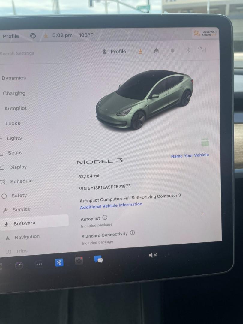 2023 Tesla Model 3 Standard Range Plus (5YJ3E1EA5PF) with an ELECTRIC engine, 1A transmission, located at 744 E Miner Ave, Stockton, CA, 95202, (209) 944-5770, 37.956863, -121.282082 - Photo#8