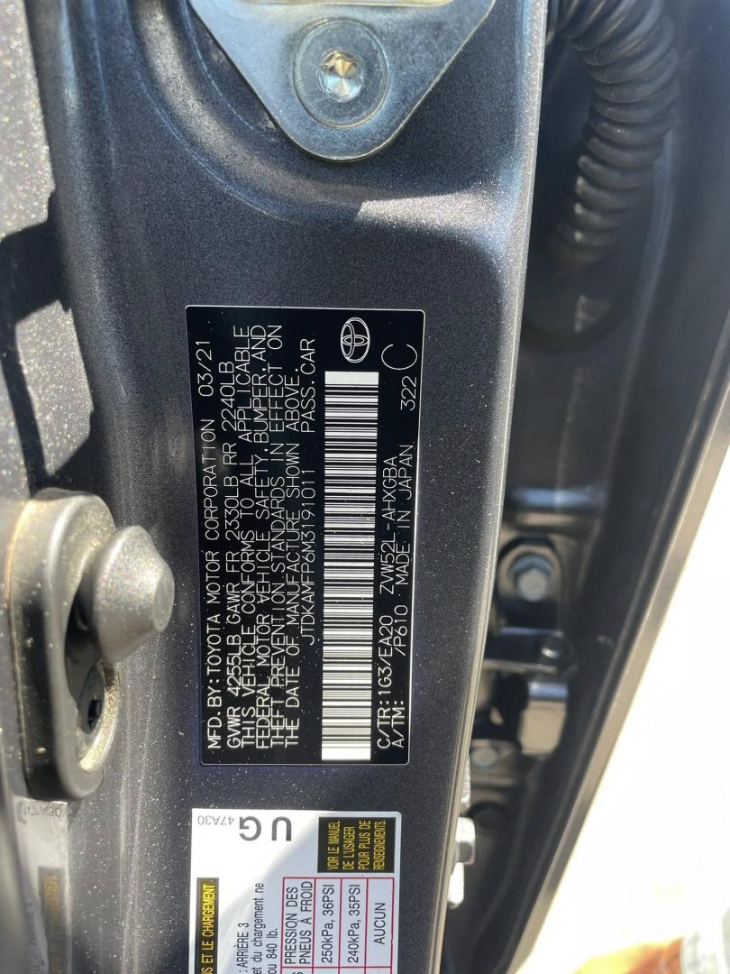 2021 Toyota Prius Prime LE (JTDKAMFP6M3) with an 1.8L L4 DOHC 16V HYBRID engine, CVT transmission, located at 744 E Miner Ave, Stockton, CA, 95202, (209) 944-5770, 37.956863, -121.282082 - PLUS TAXES AND FEES NO CHARGER AVAILABLE - Photo#9