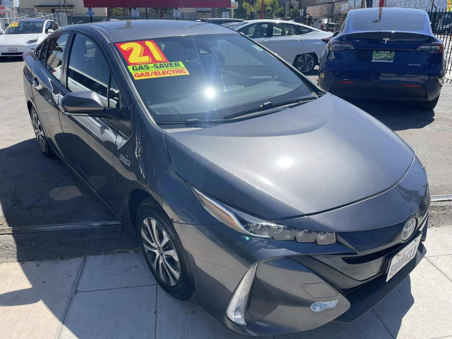 2021 Toyota Prius Prime LE (JTDKAMFP6M3) with an 1.8L L4 DOHC 16V HYBRID engine, CVT transmission, located at 744 E Miner Ave, Stockton, CA, 95202, (209) 944-5770, 37.956863, -121.282082 - PLUS TAXES AND FEES NO CHARGER AVAILABLE - Photo#1
