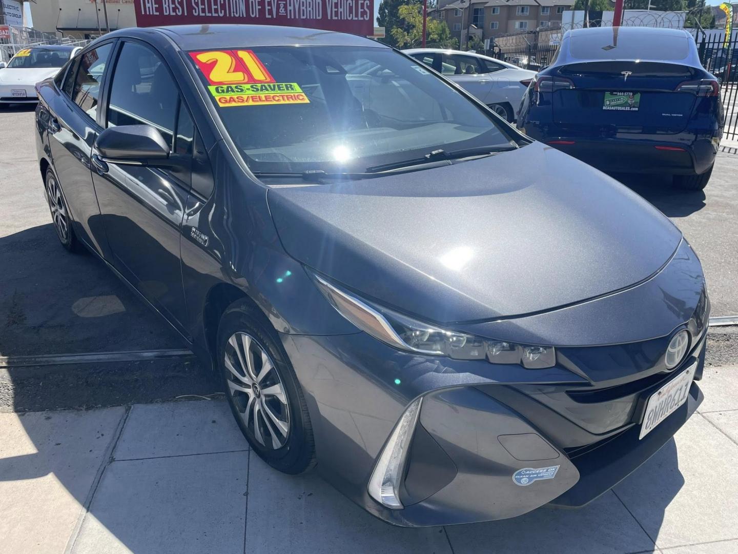 2021 Toyota Prius Prime LE (JTDKAMFP6M3) with an 1.8L L4 DOHC 16V HYBRID engine, CVT transmission, located at 744 E Miner Ave, Stockton, CA, 95202, (209) 944-5770, 37.956863, -121.282082 - PLUS TAXES AND FEES NO CHARGER AVAILABLE - Photo#0