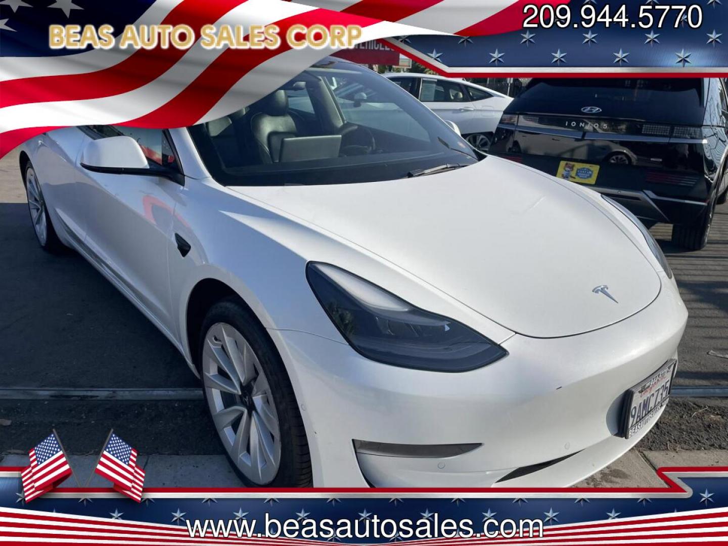 2022 Tesla Model 3 Long Range (5YJ3E1EB5NF) with an ELECTRIC engine, 1A transmission, located at 744 E Miner Ave, Stockton, CA, 95202, (209) 944-5770, 37.956863, -121.282082 - PLUS TAXES AND FEES NO CHARGER AVAILABLE - Photo#0