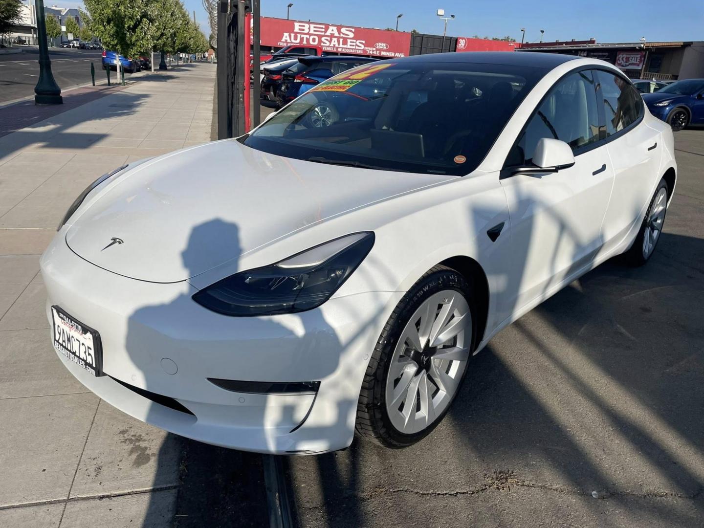 2022 Tesla Model 3 Long Range (5YJ3E1EB5NF) with an ELECTRIC engine, 1A transmission, located at 744 E Miner Ave, Stockton, CA, 95202, (209) 944-5770, 37.956863, -121.282082 - Photo#2