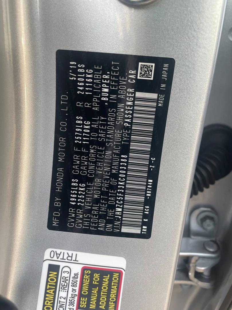 2019 Honda Clarity Touring Plug-In Hybrid (JHMZC5F33KC) with an 1.5L L4 DOHC 16V HYBRID engine, CVT transmission, located at 744 E Miner Ave, Stockton, CA, 95202, (209) 944-5770, 37.956863, -121.282082 - Photo#10