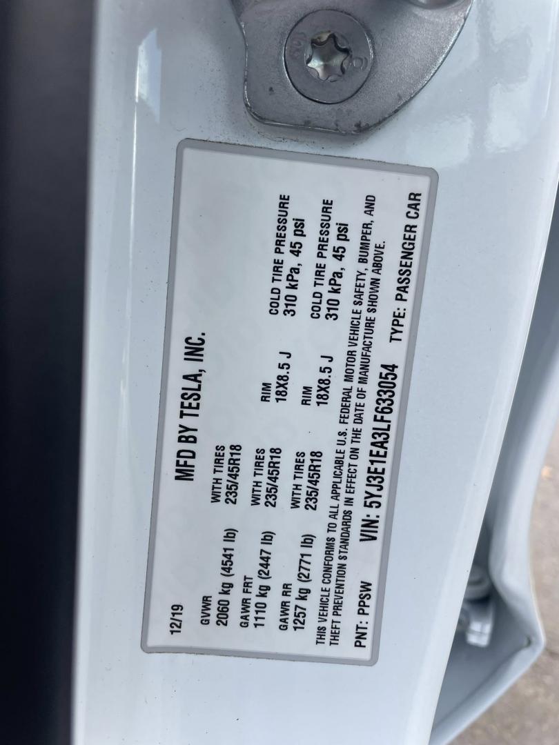 2020 Tesla Model 3 Base (5YJ3E1EA3LF) with an ELECTRIC engine, 1A transmission, located at 744 E Miner Ave, Stockton, CA, 95202, (209) 944-5770, 37.956863, -121.282082 - PLUS TAXES AND FEES NO CHARGER AVAILABLE - Photo#11