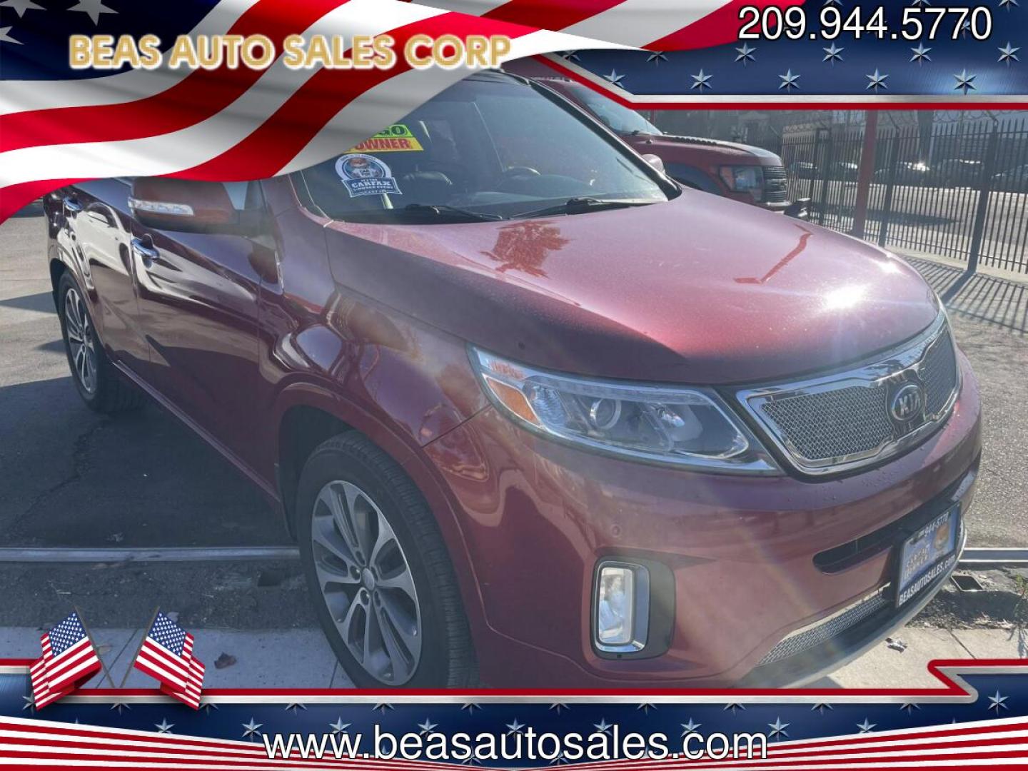 2014 Kia Sorento SX V6 FWD (5XYKW4A77EG) with an 3.3L V6 DOHC 24V engine, 6-Speed Automatic transmission, located at 744 E Miner Ave, Stockton, CA, 95202, (209) 944-5770, 37.956863, -121.282082 - PLUS TAXES AND FEES- Photo#0