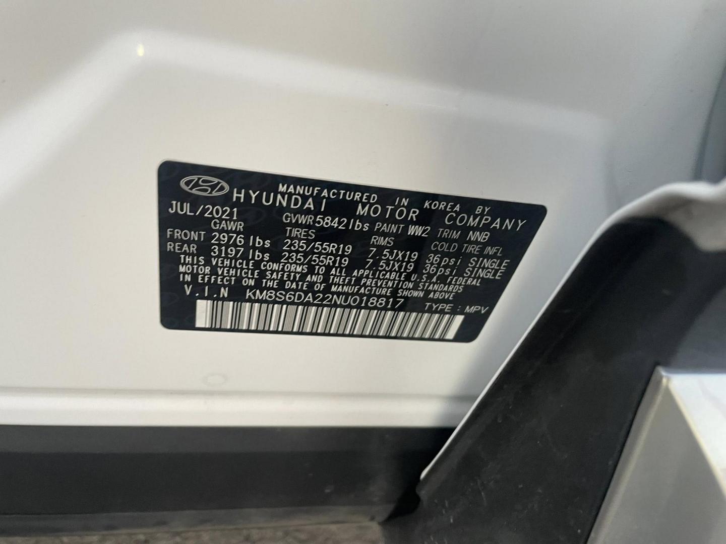 2022 Hyundai Santa Fe Plug-In Hybrid SEL (KM8S6DA22NU) with an 1.6L L4 DOHC 16V HYBRID engine, 6A transmission, located at 744 E Miner Ave, Stockton, CA, 95202, (209) 944-5770, 37.956863, -121.282082 - PLUS TAXES AND FEES - Photo#8