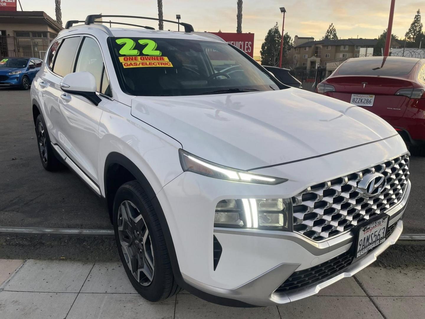 2022 Hyundai Santa Fe Plug-In Hybrid SEL (KM8S6DA22NU) with an 1.6L L4 DOHC 16V HYBRID engine, 6A transmission, located at 744 E Miner Ave, Stockton, CA, 95202, (209) 944-5770, 37.956863, -121.282082 - PLUS TAXES AND FEES - Photo#1