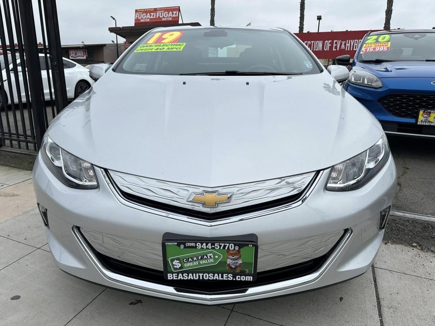 2019 Chevrolet Volt LT (1G1RC6S51KU) with an 1.5L L4 DOHC 16V engine, CVT transmission, located at 744 E Miner Ave, Stockton, CA, 95202, (209) 944-5770, 37.956863, -121.282082 - Photo#2