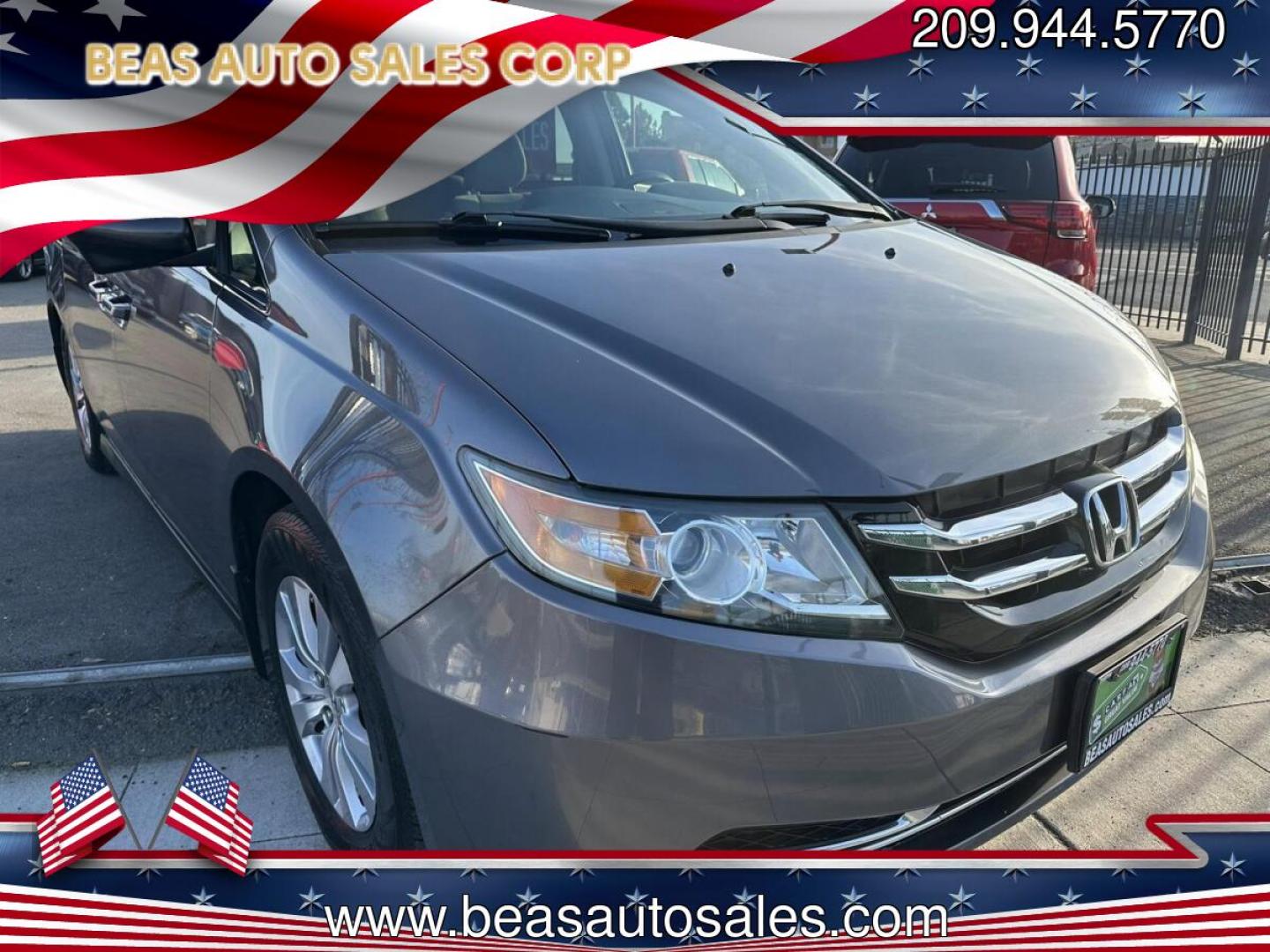2015 Honda Odyssey EX (5FNRL5H41FB) with an 3.5L V6 SOHC 24V engine, 6-Speed Automatic transmission, located at 744 E Miner Ave, Stockton, CA, 95202, (209) 944-5770, 37.956863, -121.282082- Photo#0