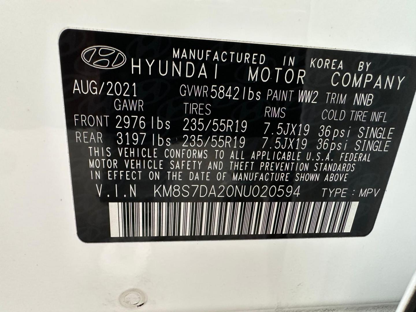 2022 Hyundai Santa Fe Plug-In Hybrid Limited (KM8S7DA20NU) with an 1.6L L4 DOHC 16V HYBRID engine, 6A transmission, located at 744 E Miner Ave, Stockton, CA, 95202, (209) 944-5770, 37.956863, -121.282082 - Photo#12