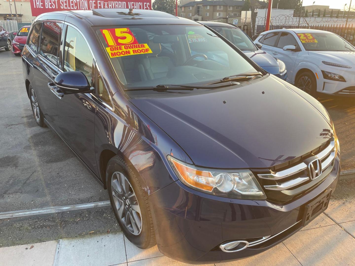 2015 Honda Odyssey Touring (5FNRL5H92FB) with an 3.5L V6 SOHC 24V engine, 6-Speed Automatic transmission, located at 744 E Miner Ave, Stockton, CA, 95202, (209) 944-5770, 37.956863, -121.282082 - Photo#1