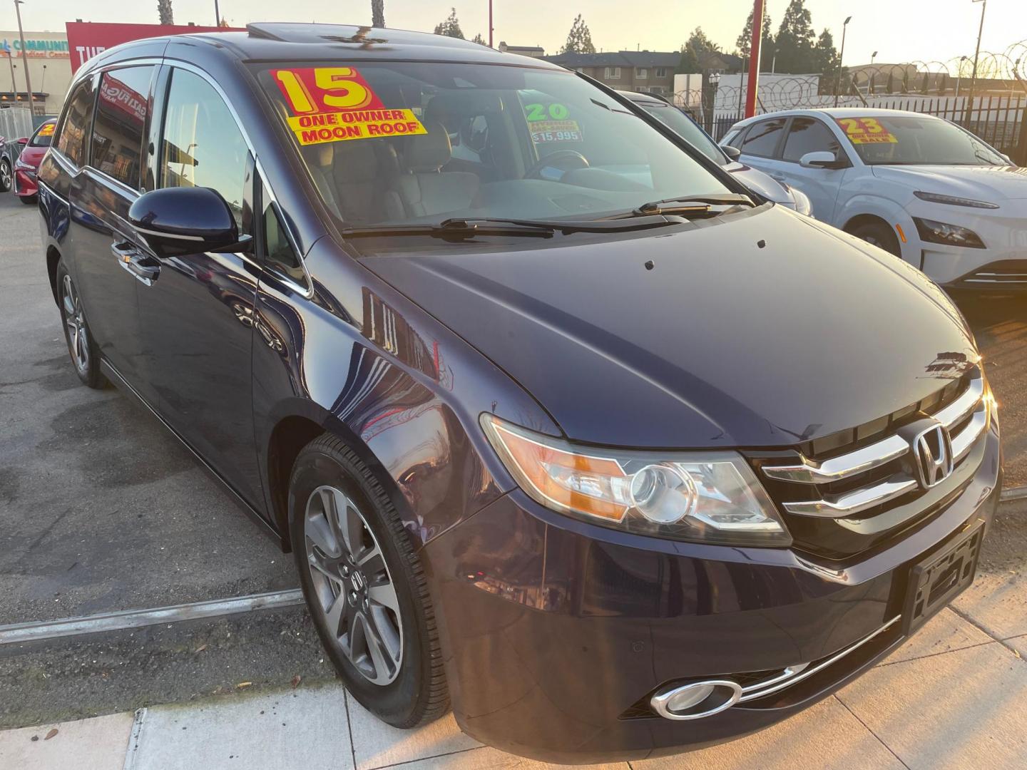 2015 Honda Odyssey Touring (5FNRL5H92FB) with an 3.5L V6 SOHC 24V engine, 6-Speed Automatic transmission, located at 744 E Miner Ave, Stockton, CA, 95202, (209) 944-5770, 37.956863, -121.282082 - Photo#0
