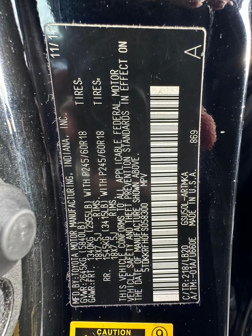 2015 Toyota Highlander XLE FWD V6 (5TDKKRFH0FS) with an 3.5L V6 DOHC 24V engine, 6-Speed Automatic transmission, located at 744 E Miner Ave, Stockton, CA, 95202, (209) 944-5770, 37.956863, -121.282082 - Photo#14